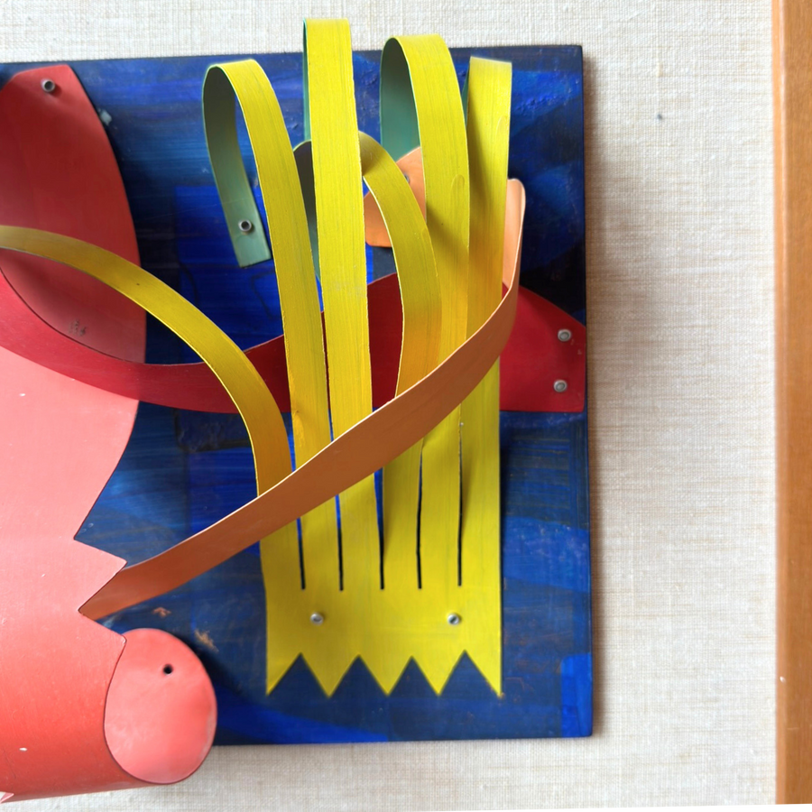 Colorful Painted Aluminum Abstract Relief