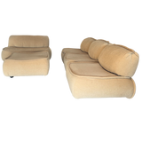 5 Piece Butter Velvet Modular Lounge Seating Set
