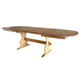 Vintage Swedish Oak Trestle Dining Table