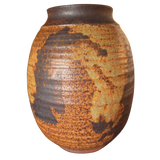 Rust and Umber Glazed Studio Ceramic Vase