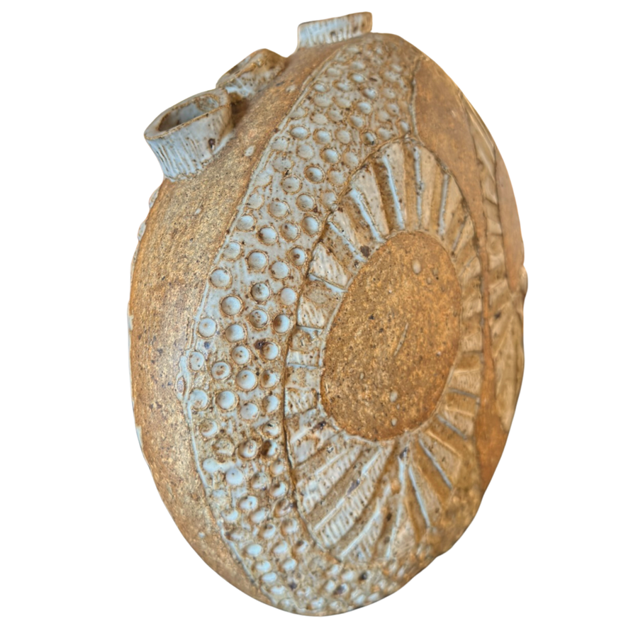 Textured Stoneware Pod Vase