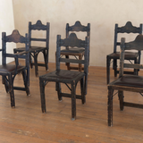 Set of 8 Monumental Spanish Colonial Dining Chairs