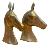 Pair of Brass Horse Head Bookends