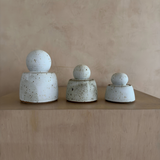 MH STUDIO - Alabaster White Stash Jars: Medium