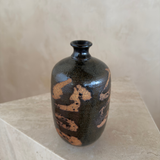 Dark Bud Vase with Copper Breakthrough