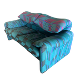 Patterned Maralunga Loveseat by Vico Magistretti