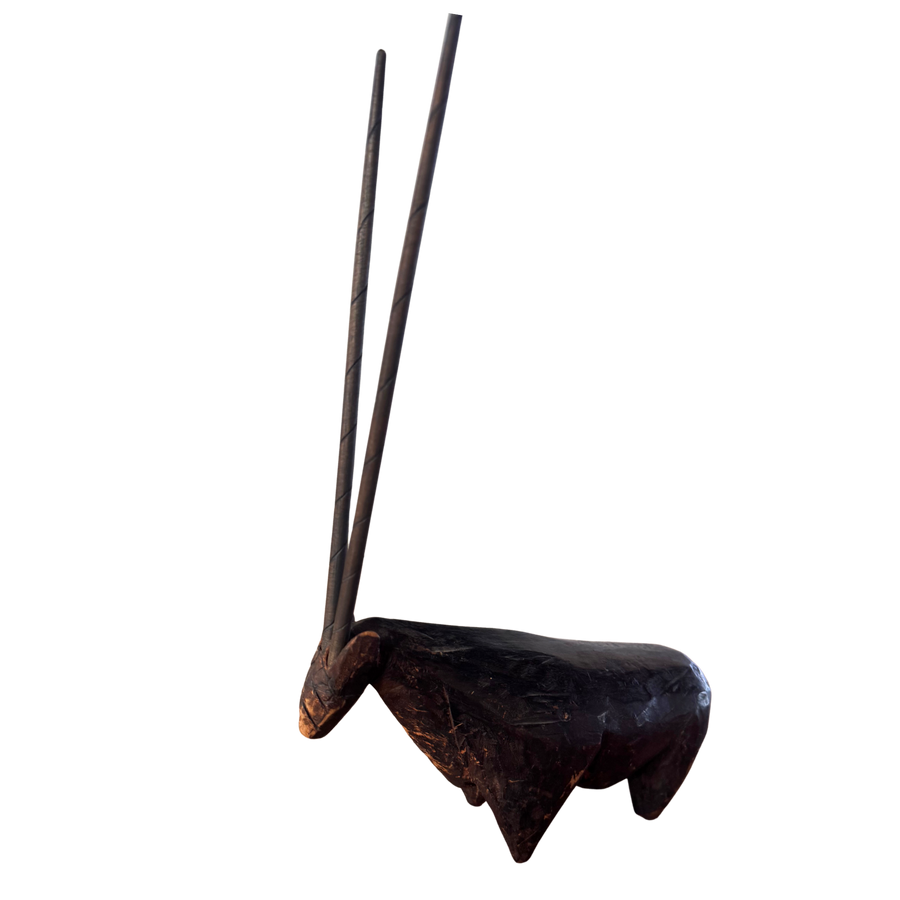 Carved Wood Gemsbok Sculpture