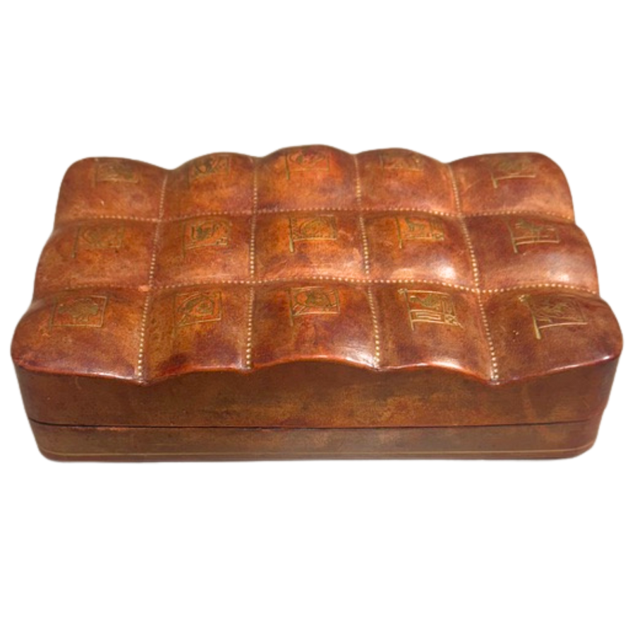 Mini Embossed Leather Box