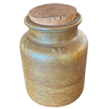 Mustard Glaze Studio Ceramic Jar with Cork Stopper