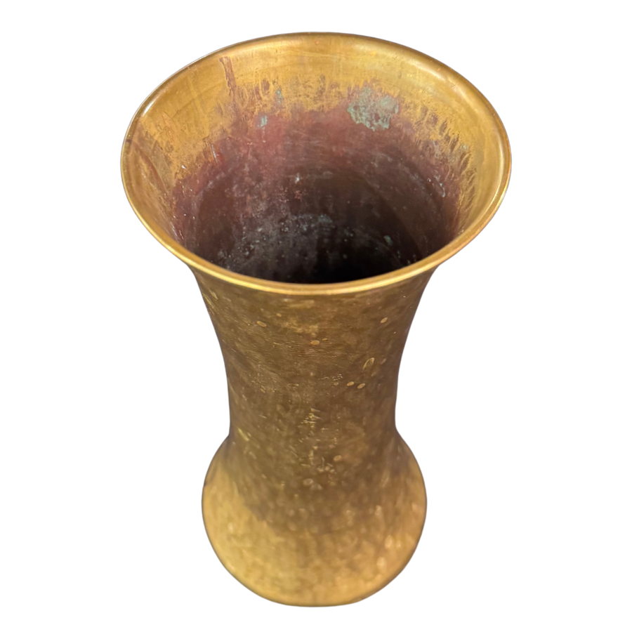 Hammered Brass Vase