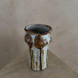 Tonal Drip Glazed Ceramic Vessel