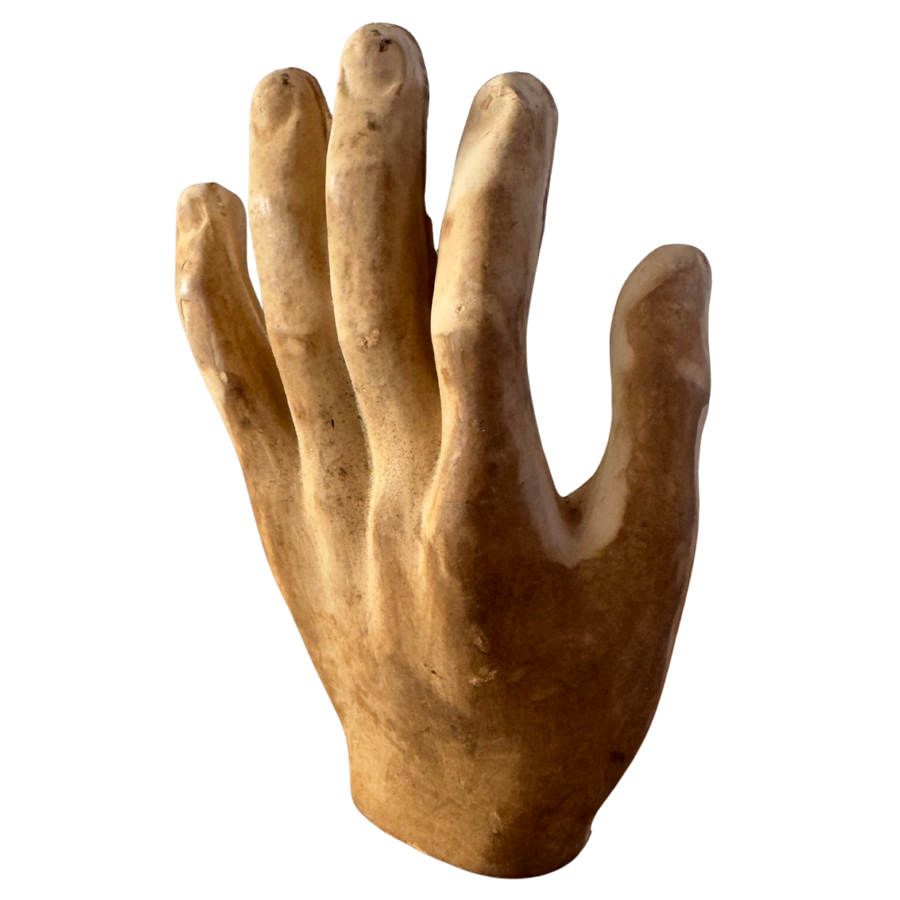 Textured Plaster Hand Sculpture