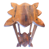 Aged Oak Clover Pedestal Table