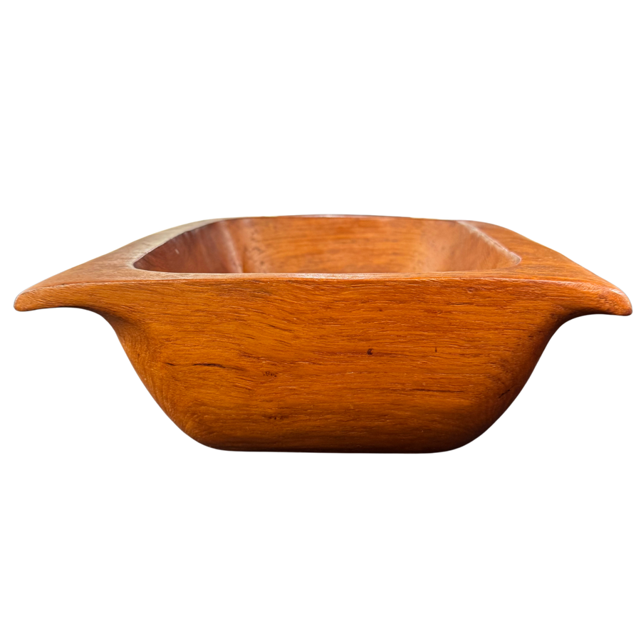Square Turned Wood Bowl