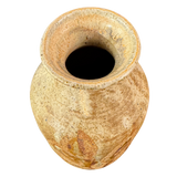 Textured Ceramic Vessel with Leaf Motif
