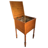 Turned Leg Lift Top Cabinet