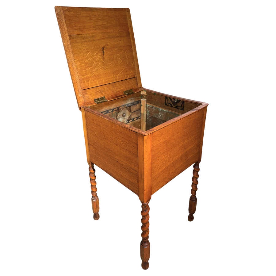 Turned Leg Lift Top Cabinet