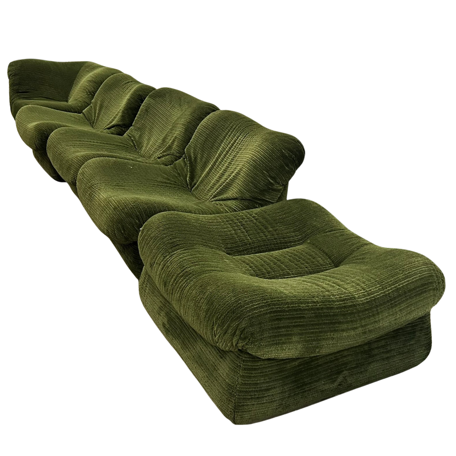 5 Piece Modular Spanish Olive Lounge Set