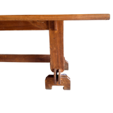 Antique Oak Trestle Dining Table