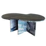 Pair of Split Form Marble End Tables