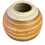 Round Banded Studio Ceramic Vessel