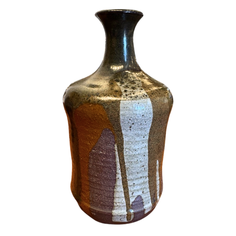 Striped Earth Toned Studio Vase