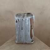 Rectangular Rust and Drip Glaze Vase with Side Opening
