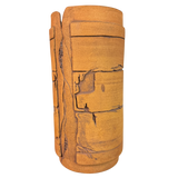 Carved Tonal Ceramic Vessel