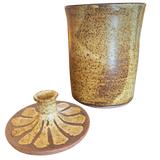 Studio Pottery Lidded Jar with Flared Neck