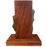 Patinated Bronze Female Relief on Wood