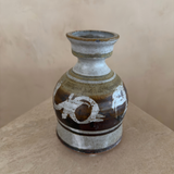 Earth Tone Brushwork Studio Ceramic Vessel