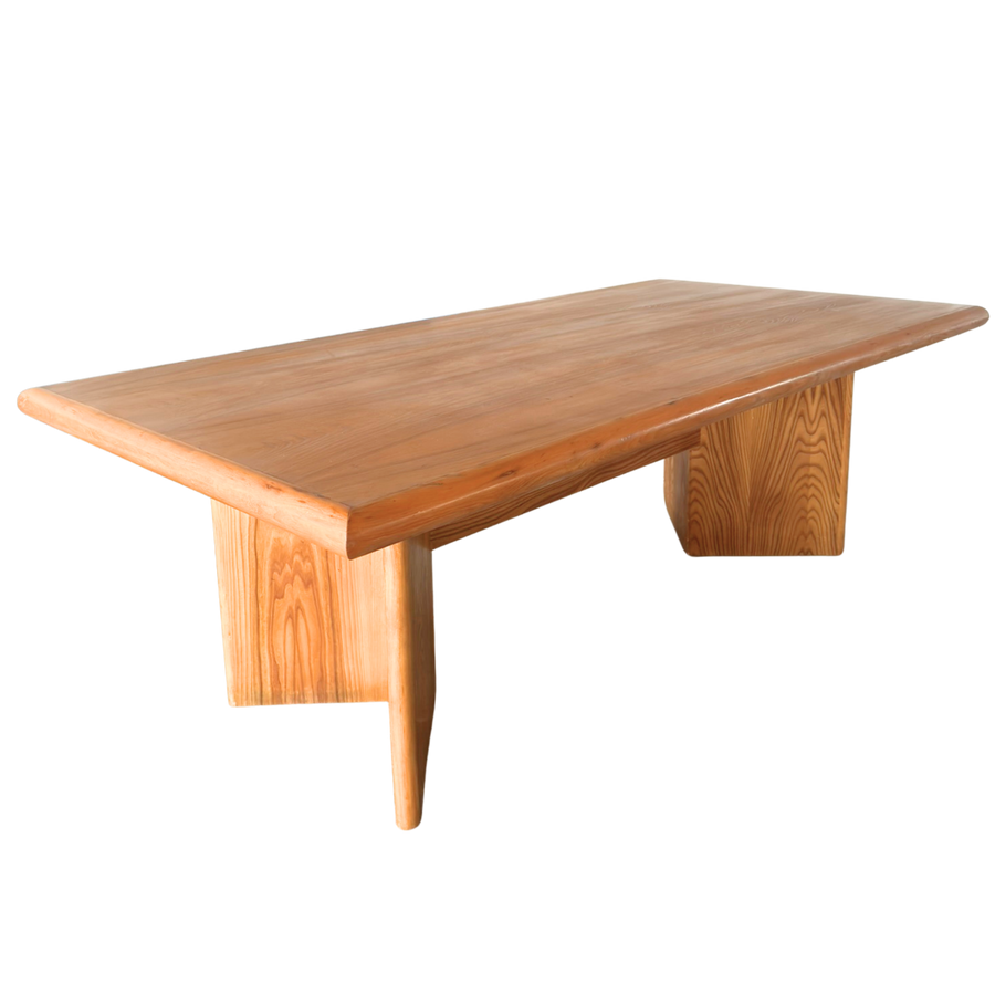 French Oak Dual Pedestal Dining Table