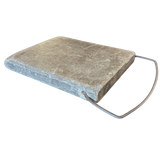 Weathered Stone Block Serving Board with Iron Handle