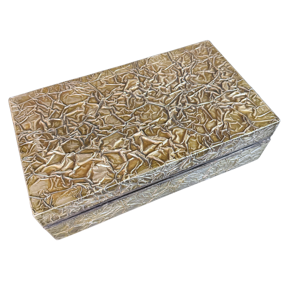 Large Brutalist Metal Lidded Box