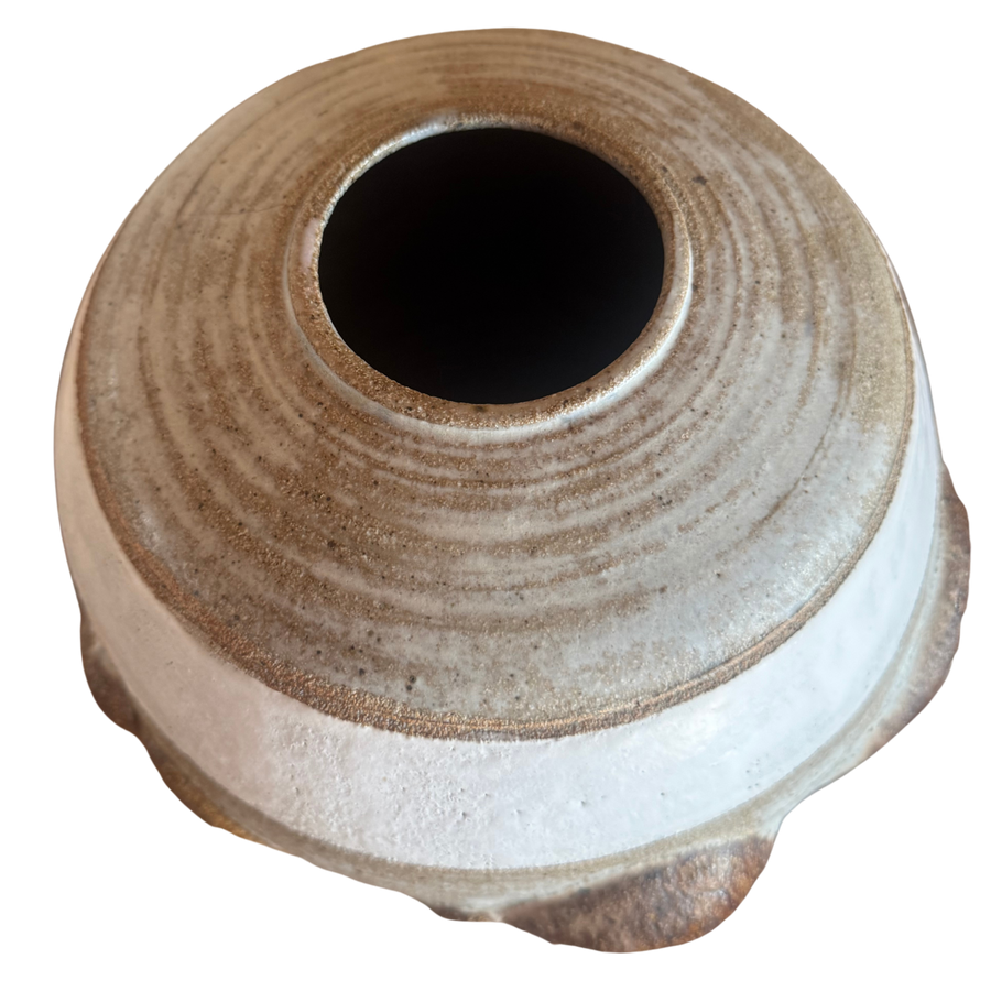 Crested Stoneware Vessel