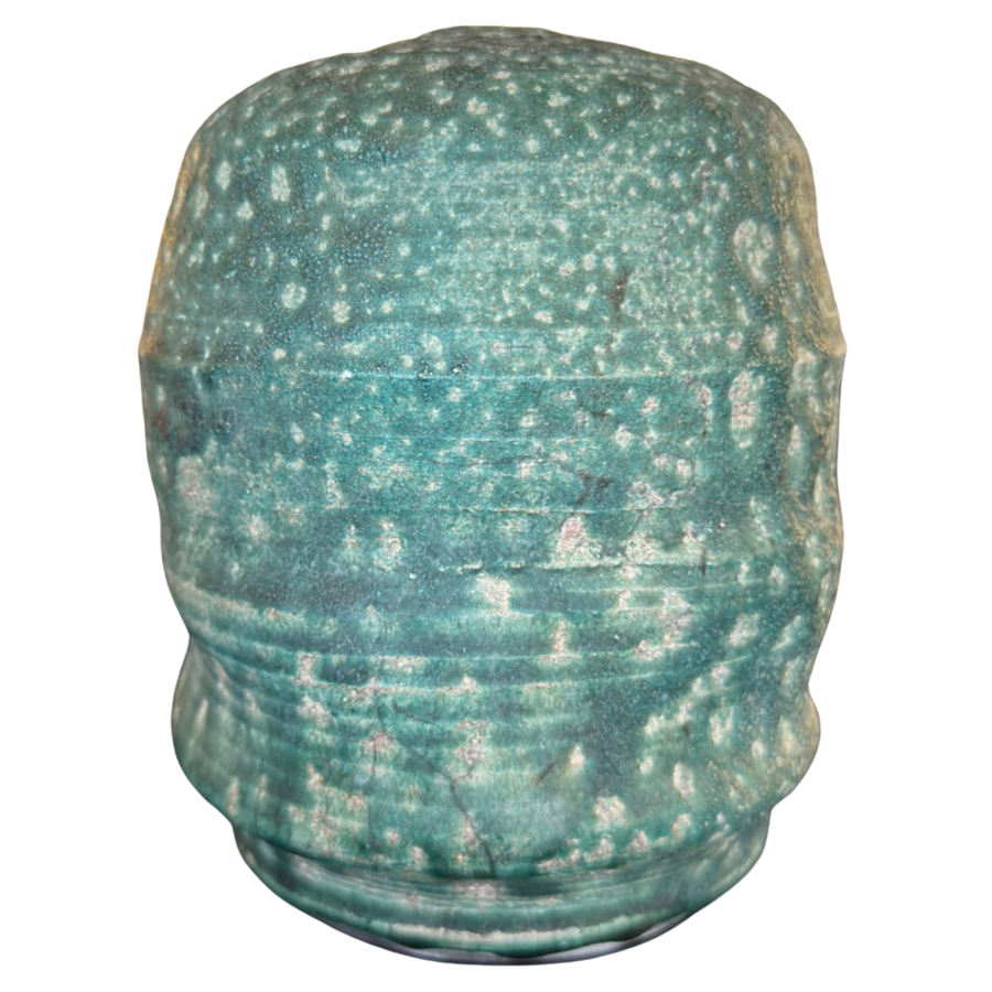 Textured Green Ceramic Vase