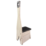 Miniature Black and White Rustic Work Stool