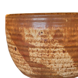 Mottled Caramel Glazed Studio Pottery Bowl