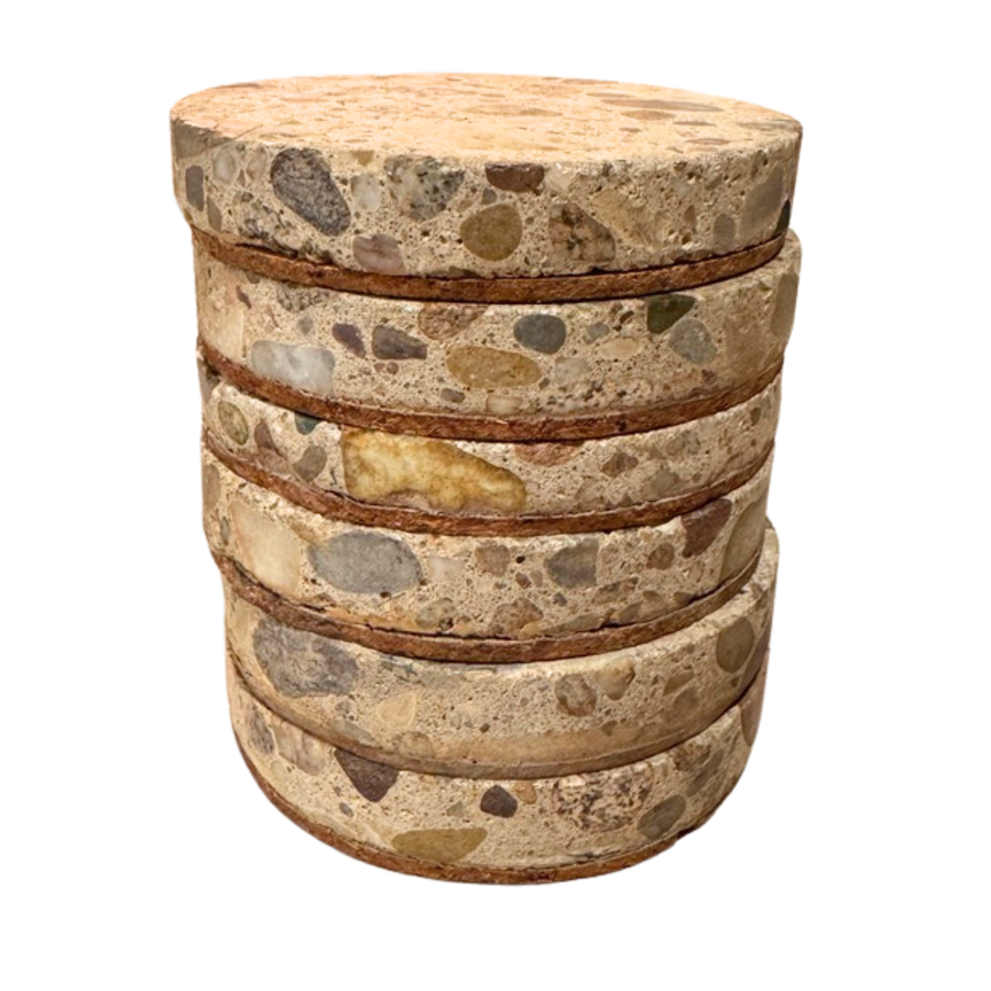 Set of 6 Mixed Stone Coasters