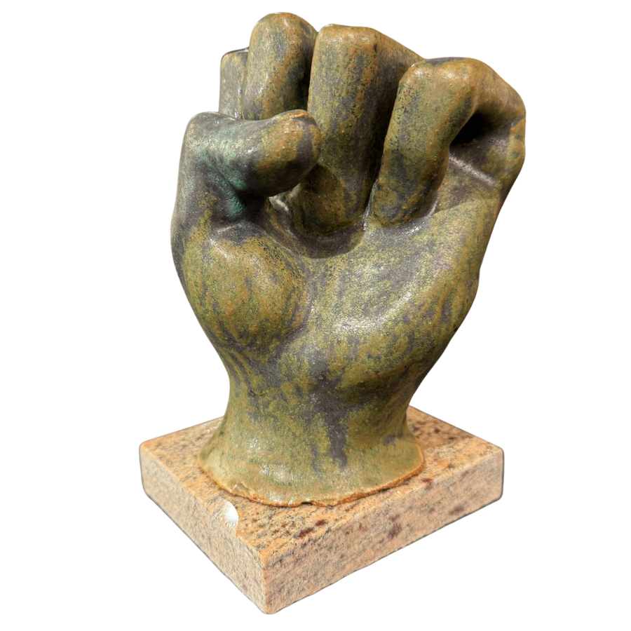 Patinated Bronze Hand Sculpture