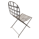 Sculptural Iron Folding Chair