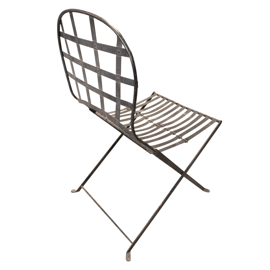 Sculptural Iron Folding Chair