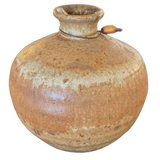 Small Brown Glazed Ceramic Vessel