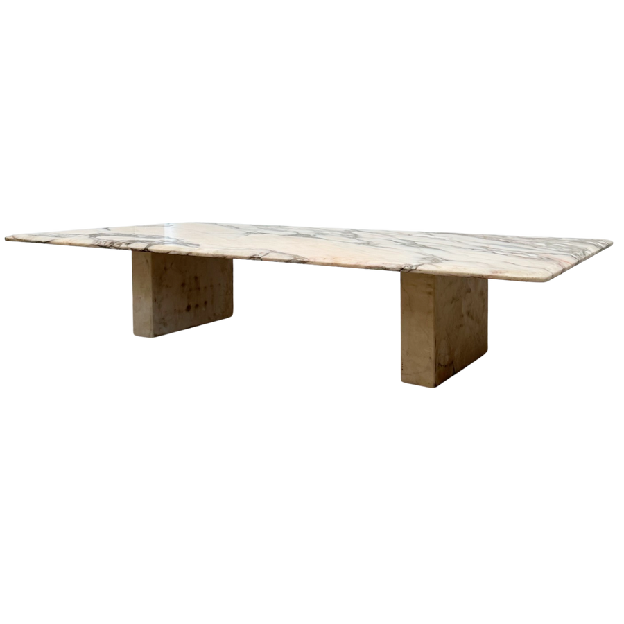 Pink Arabescato Spanish Marble Coffee Table