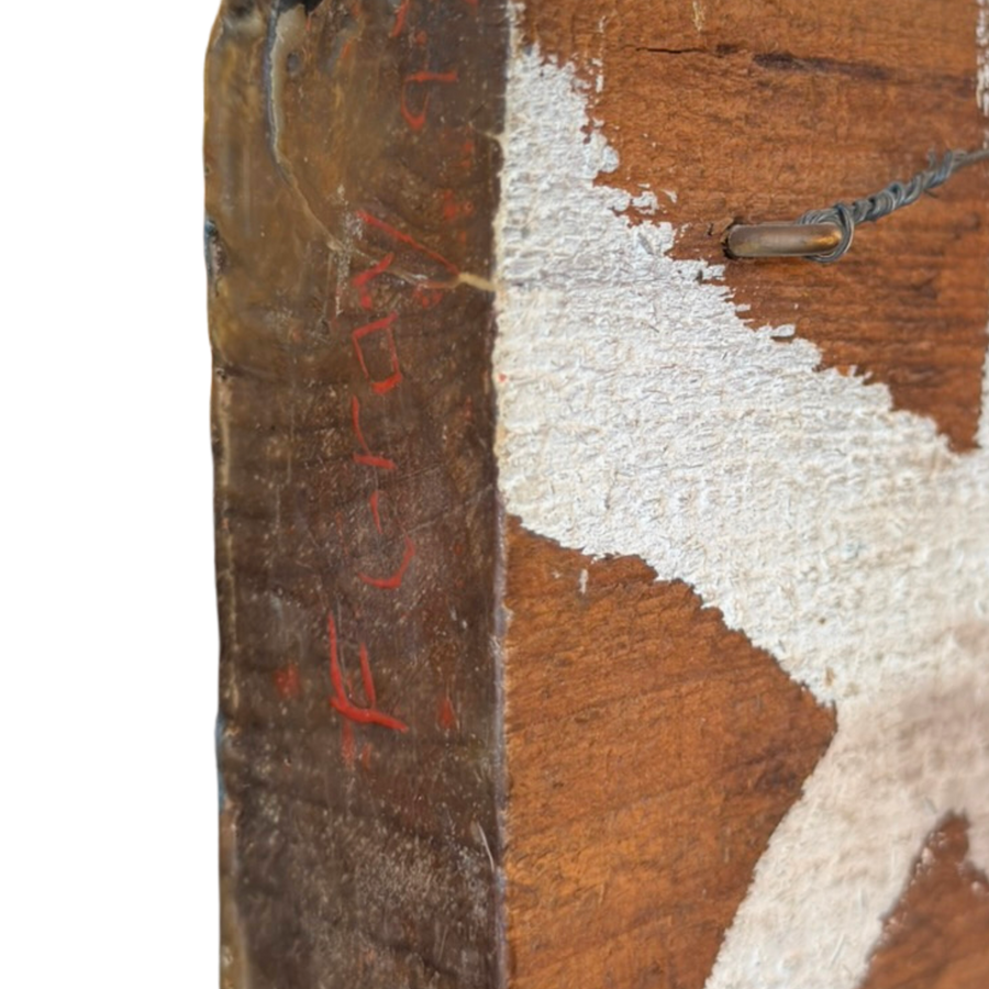 Small Painted Wood Block Wall Art