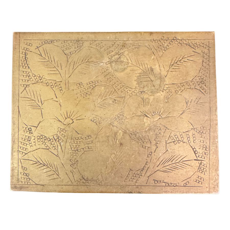 Brass Box with Floral Motif