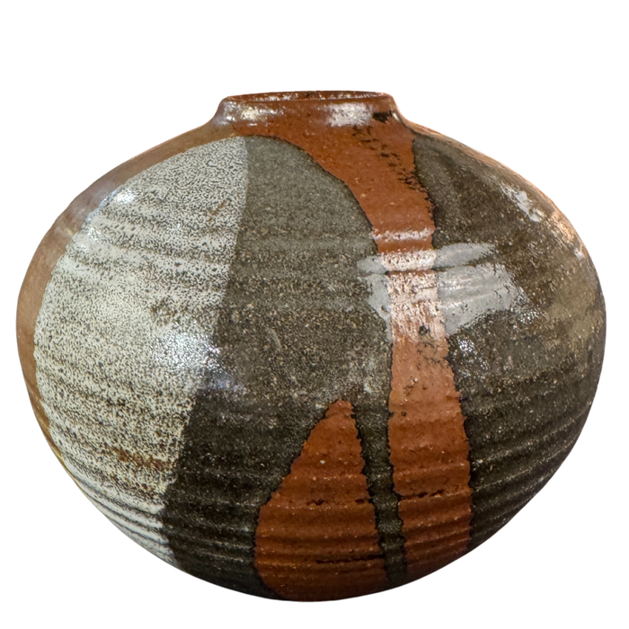 Multi Color Ceramic Glaze Vessel