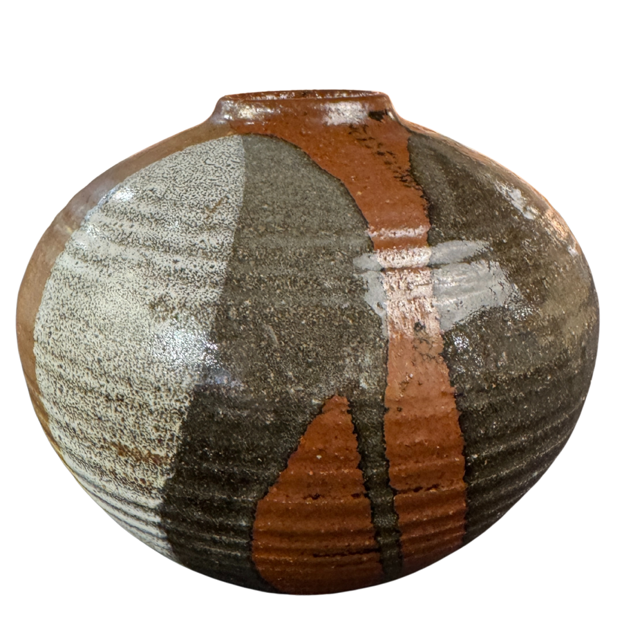 Multi Color Ceramic Glaze Vessel
