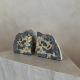 Natural Stone Geode Bookends
