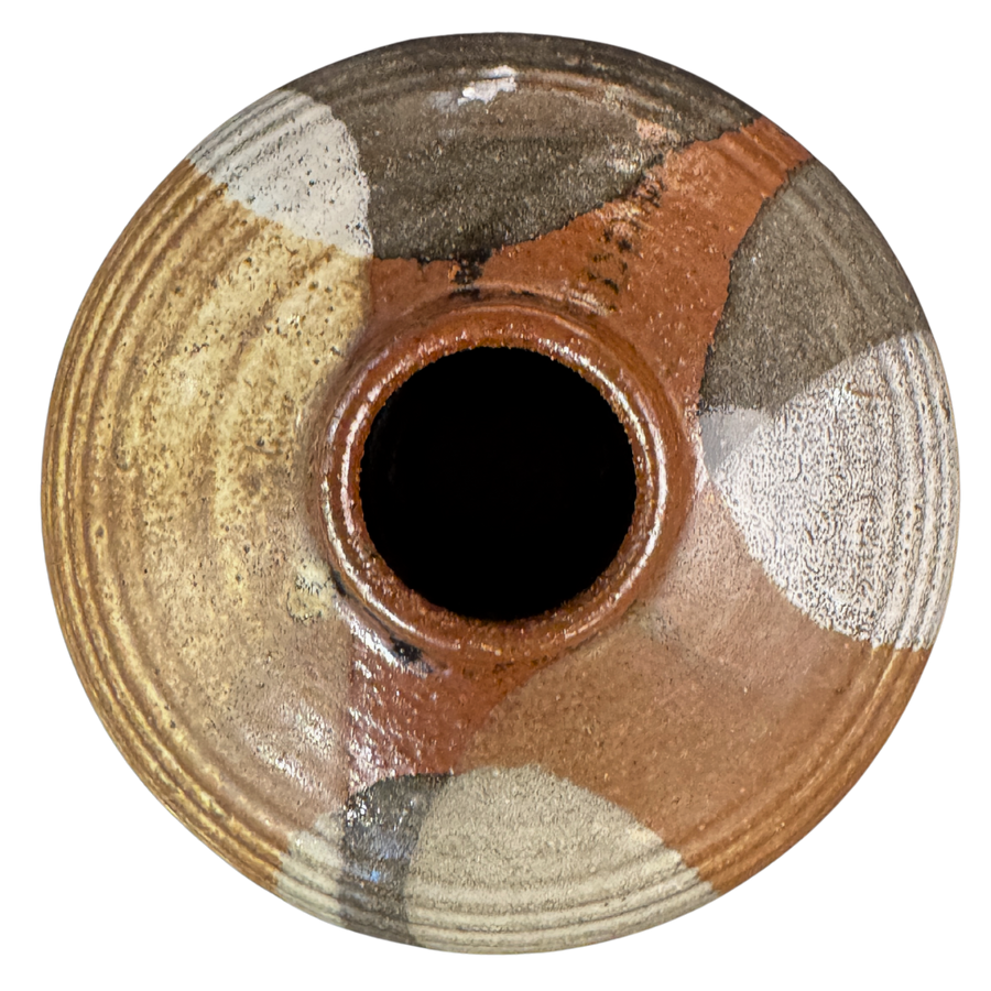 Multi Color Ceramic Glaze Vessel